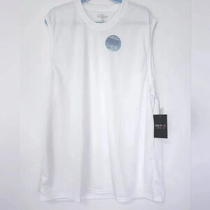 GALAXY BY HARVIC Mens White Sleeveless Athletic T-Shirt 2XL Moisture Wicking NWT